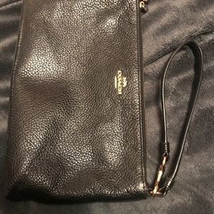 Large Coach Leather Wristlet